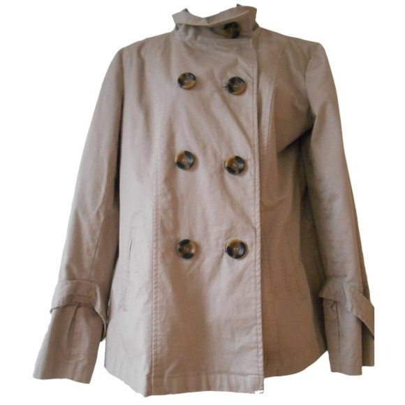 🇫🇷 JODHPUR mini-trench coat beige size FR42/US10 - Picture 1 of 14